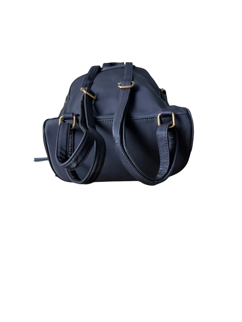 Unbranded Navy MK Logo Backpack with Gold-Tone Accents
